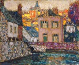 Studio per Case sul Fiume a Fougères da Henri Eugene Augustin Le Sidaner