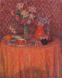 La Tavola, Armonia in Rosso da Henri Eugene Augustin Le Sidaner