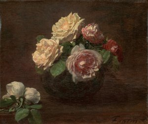 Rose in una ciotola da Ignace Henri Jean Fantin Latour