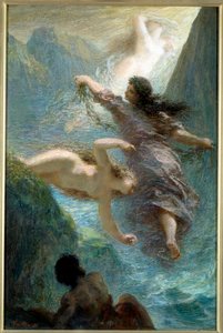Le ragazze del Reno. Pastello di Henri Fantin Latour da Ignace Henri Jean Fantin Latour