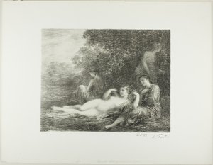 Donne che fanno il bagno, quarta grande tavola