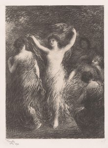 Donne che danzano e osservano da Ignace Henri Jean Fantin Latour