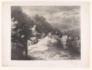 Faust e Mefistofele vedono Elena di Troia da Ignace Henri Jean Fantin Latour