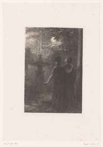 Ero e Ursula presso una fontana al chiaro di luna (Vita e opere di Hector Berlioz) da Ignace Henri Jean Fantin Latour
