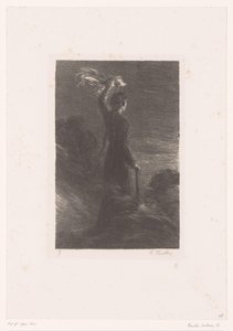Isotta dà a Tristano il segnale concordato da Ignace Henri Jean Fantin Latour