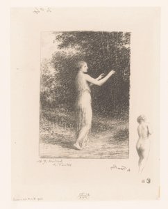 Vergine di Lycus cammina nella natura da Ignace Henri Jean Fantin Latour