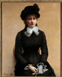 Ritratto di Louise Riesener, figlia del pittore Leon Riesener da Ignace Henri Jean Fantin Latour