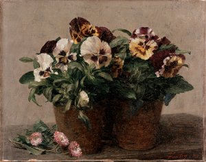 Natura Morta: Viole del Pensiero e Margherite, 1880 da Ignace Henri Jean Fantin Latour