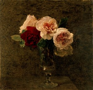 Natura morta: rose rosa e rosse, 1886 da Ignace Henri Jean Fantin Latour