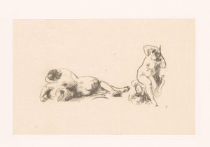 Studio di due donne nude da Ignace Henri Jean Fantin Latour