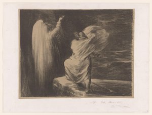 Wotan evoca la dea della terra Erda da Ignace Henri Jean Fantin Latour