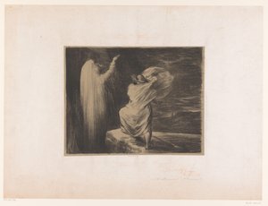 Wotan evoca la dea della terra Erda da Ignace Henri Jean Fantin Latour