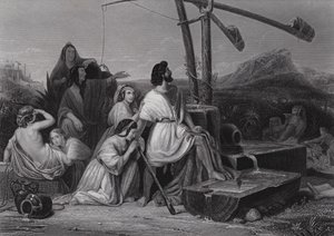 Mosè nella terra di Madian da Henri Frederic (after) Schopin