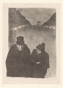 Uomo e donna di sera per strada da Henri Gabriel Ibels (attributed to)
