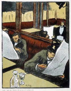Al caffè - disegno da Henri Gabriel Ibels