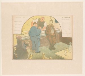 Quattro uomini in un bistrot da Henri Gabriel Ibels