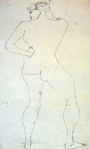 Nudo femminile di schiena