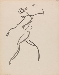 Figura danzante, di profilo