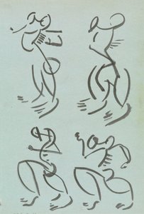 Quattro studi di figure danzanti