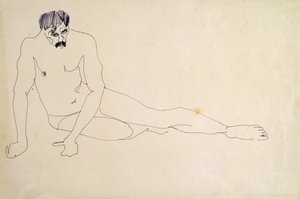 Nudo maschile riposante da Henri Gaudier Brzeska