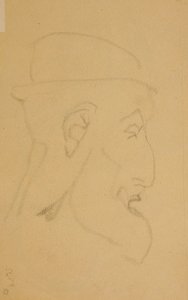 Ritratto di un vecchio, profilo destro