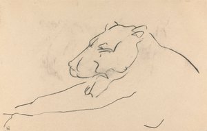 Leonessa sdraiata da Henri Gaudier Brzeska