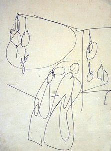 Acquirenti fuori dal pollivendolo da Henri Gaudier Brzeska