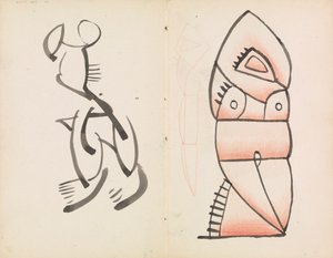 Studio per una scultura figurativa, figura accovacciata da Henri Gaudier Brzeska