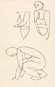 Tre studi di figure da Henri Gaudier Brzeska