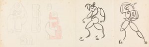 Due Figure Danzanti e Cinque Studi per un Gruppo Madre e Bambino da Henri Gaudier Brzeska
