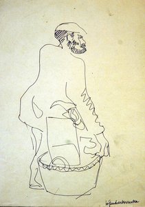 Ebreo di Whitechapel che vende merce di seconda mano da Henri Gaudier Brzeska
