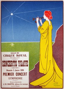 Concerti di Ysaye a Bruxelles. Poster di H. Meunier da Henri Georges Jean Isidore Meunier