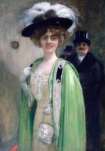 Una coppia che arriva a un evento, c1872-1929 da Henri Gervex
