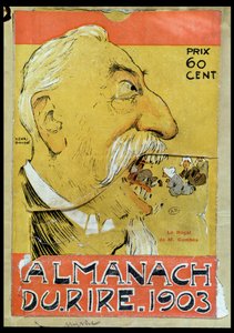 Caricatura di Justin-Louis-Emile Combes (1835-1921) che mangia i chierici, copertina di 