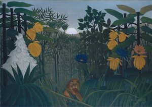 Il pasto del leone da Henri J.F. Rousseau