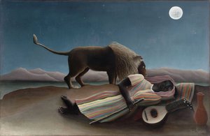 La zingara addormentata (La gitane endormie) da Henri J.F. Rousseau