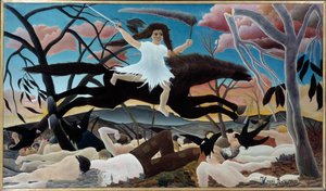 La guerra o la cavalcata della discordia Dipinto di Henri Le Douanier Rousseau (1844-1910) 1894 Dim. 1,14 x 1,95 m Parigi, museo d