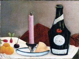 ""Natura morta con candela rosa"" Dipinto di Henri Rousseau detto il Doganiere (1844-1910) 1909 The Phillips Collection, Washington, D.C.