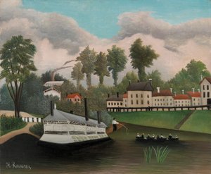Grand Bateau Lavoir du Pont de Charenton, 1895 da Henri J.F. 1844 1910 Rousseau