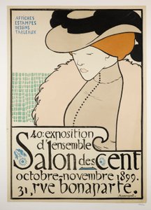 Salon des cents, manifesto della mostra da Henri Jacques Edouard Evenepoel