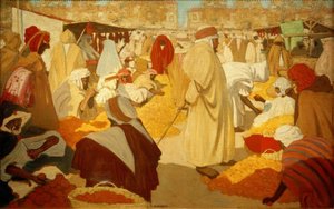 H. Evenepoel, Mercato delle arance a Blidah da Henri Jacques Edouard Evenepoel