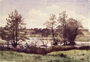 La grande inondazione, vicino a St. Prive da Henri Joseph Harpignies