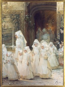 Processione di ragazze nel giorno della confermazione, L