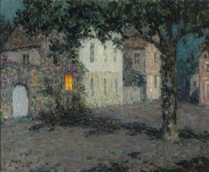 Piazza della Città al Chiaro di Luna a Cherbourg, ca 1934 da Henri Le Sidaner
