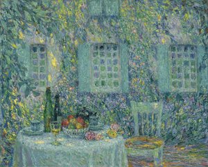 La tavola. Il sole sulle foglie, Gerberoy, 1917 da Henri Le Sidaner