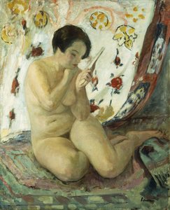 Nudo seduto con uno specchio, 1925-1930