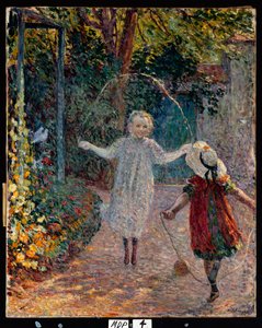 Ragazze che giocano in giardino, 1899 da Henri Lebasque
