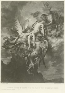 Sarpedonte portato a Giove dalla pianura di Troia dal Sonno e dalla Morte da Henri Leopold Levy