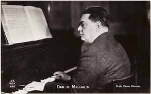 Ritratto di Darius Milhaud (foto b/n) da Henri Manuel