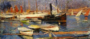Il porto di Marsiglia, 1904-1918 da Henri Martin